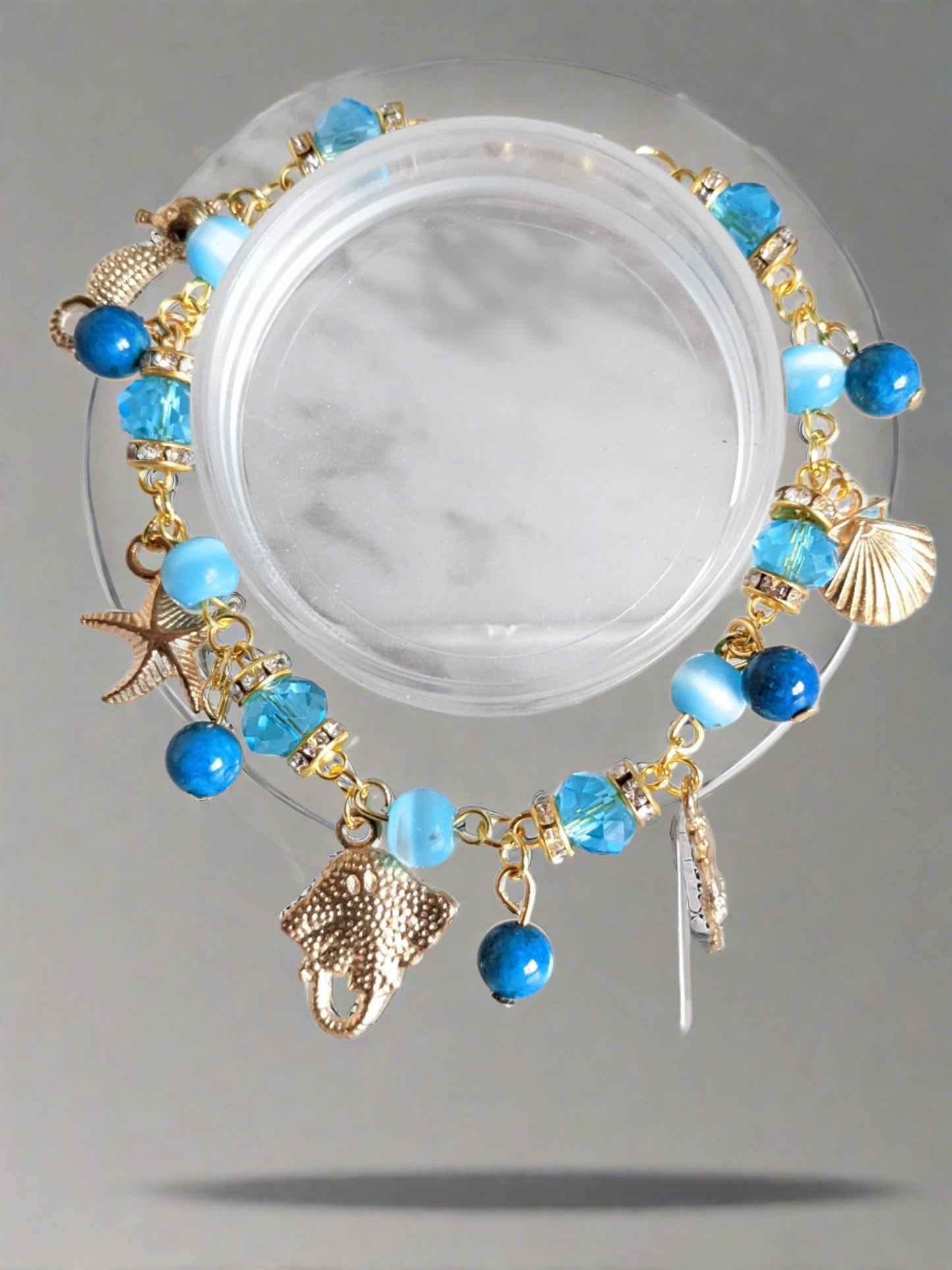 Blue ocean charm bracelet